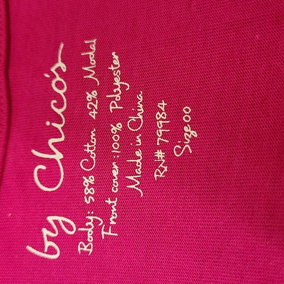 By Chicos Ruffle Front Tank,  back solid, size 00, Chicos size chart XS/2) - Picture 8 of 8